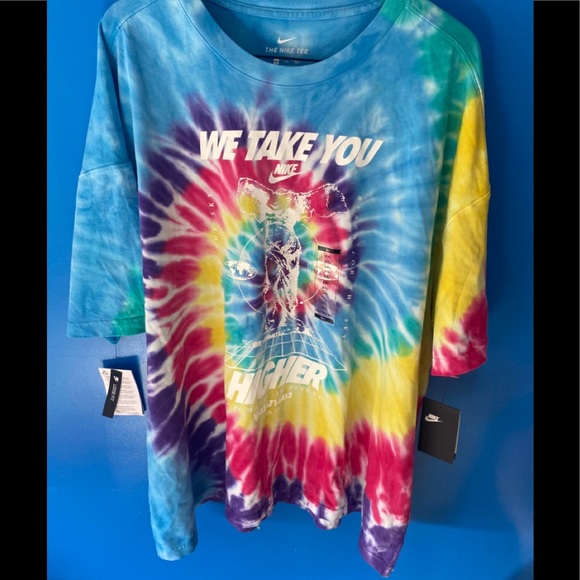 Nike Other - nike tie dye shirt colorful rave hippy